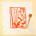 Dish Towel - Foxes, orange
