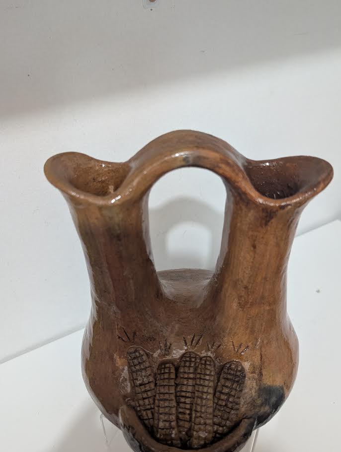 Navajo Wedding Vase w Corn, Wanda Herder