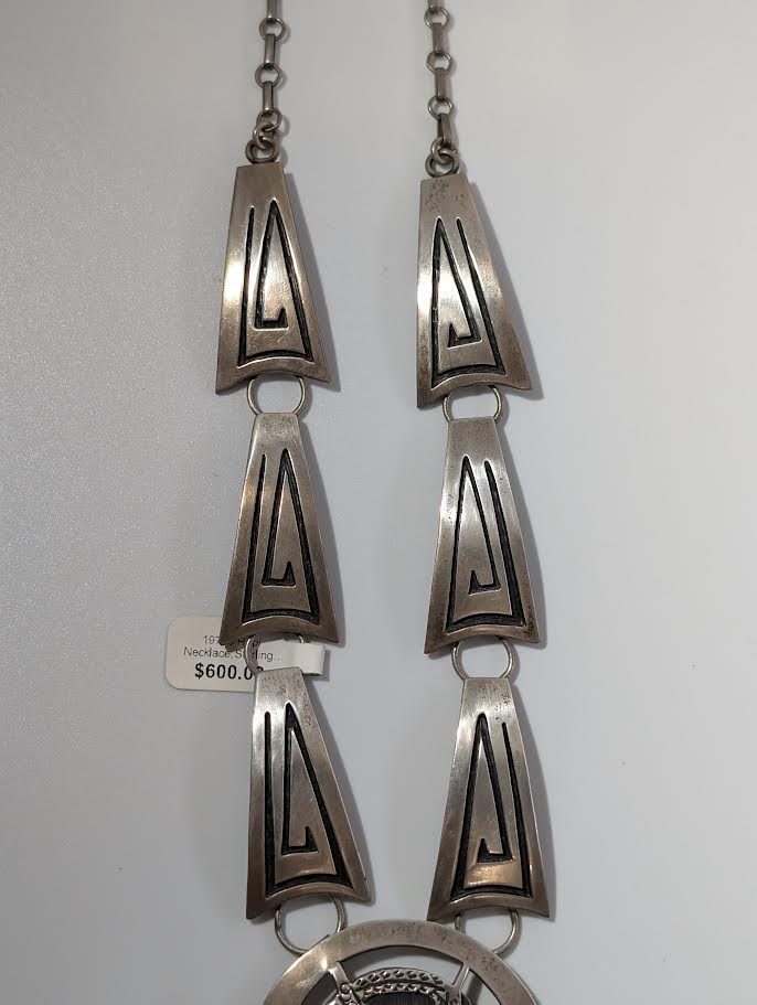 1970s Hopi Necklace, Sterling Silver, KD