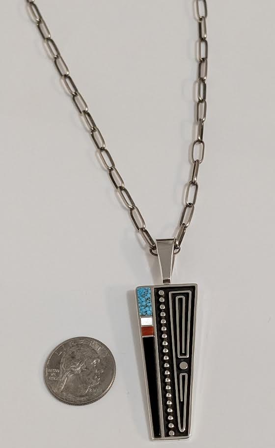 Albert Nells Pendent w Navajo Chain, 8/2026