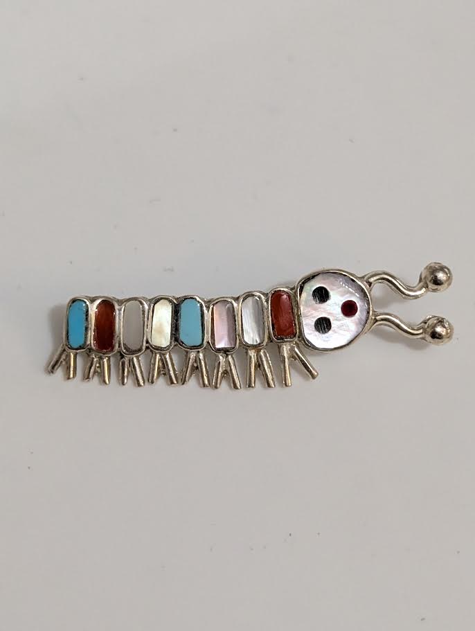 Catapillar Pin, Zuni