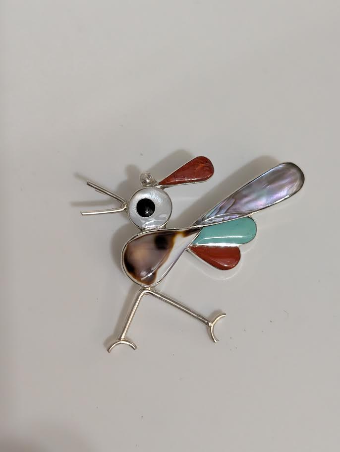 Roadrunner Pin/Pendant, Kelly Eddakie