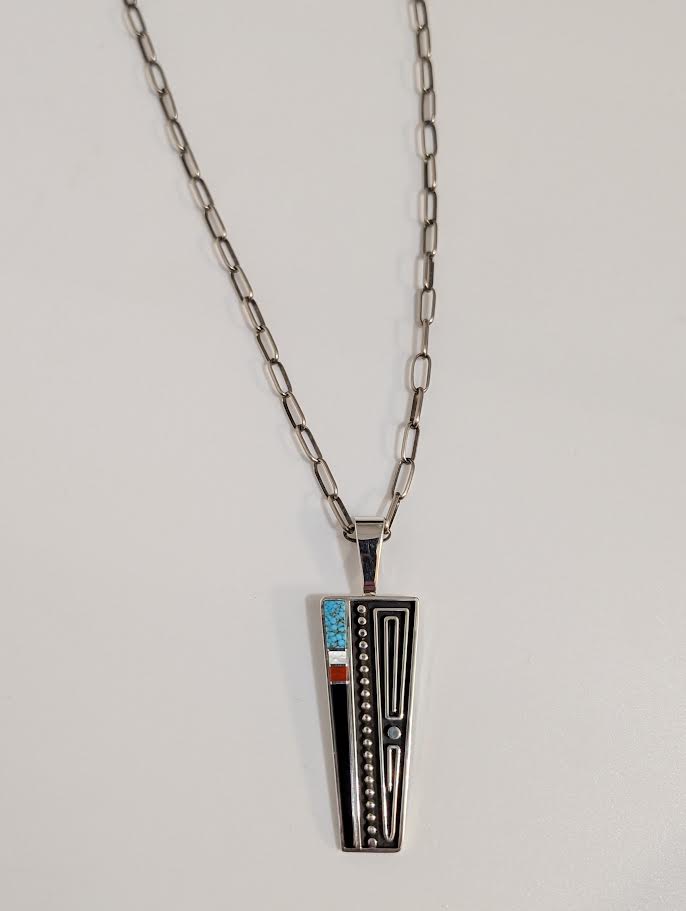 Albert Nells Pendent w Navajo Chain, 8/2026