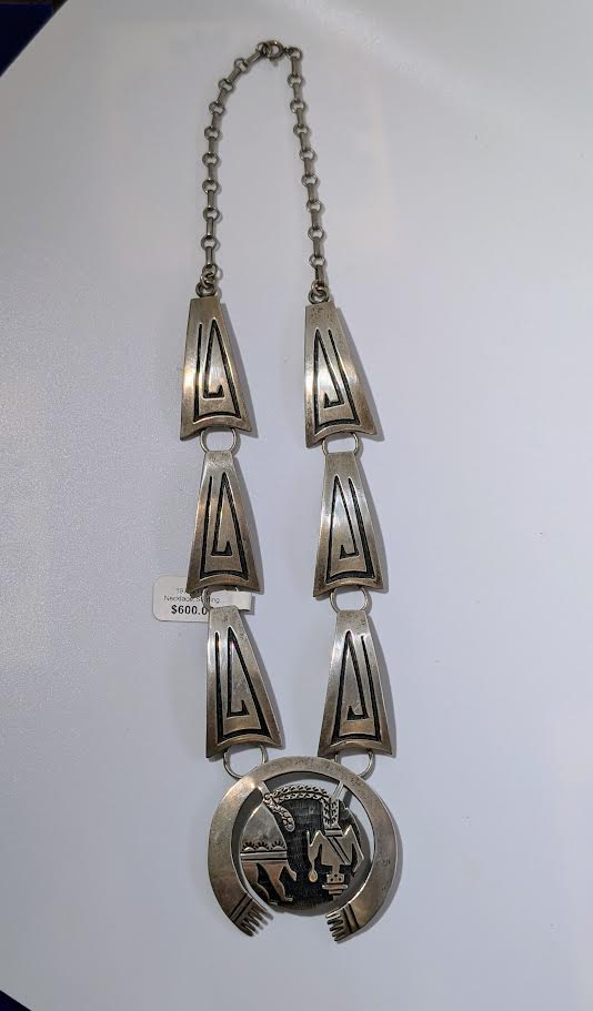 1970s Hopi Necklace, Sterling Silver, KD