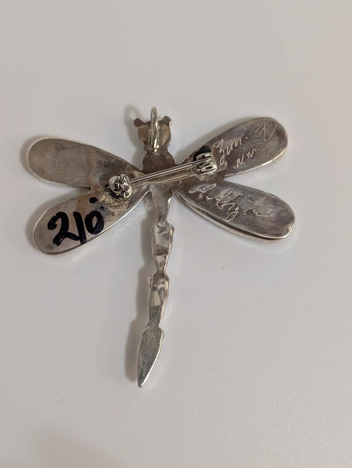 Zuni Inlay Dragonfly Pin/Pendant