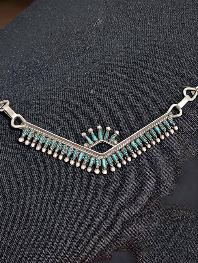 Turquosie Zuni Needle Point Necklace