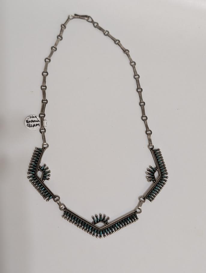 Turquosie Zuni Needle Point Necklace