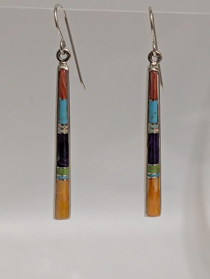 Inlay Dangle Earrings