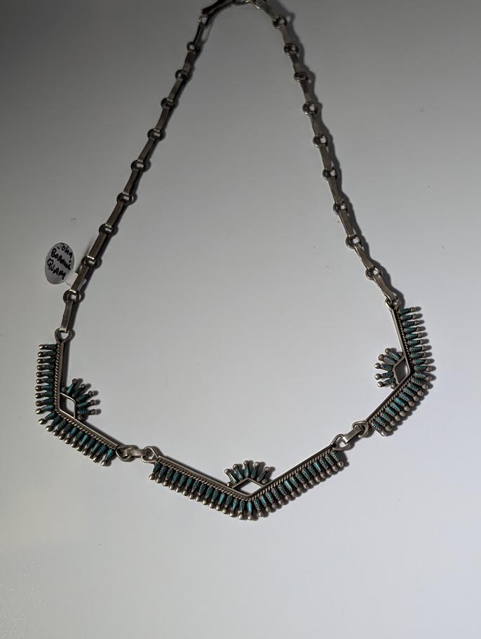 Turquosie Zuni Needle Point Necklace