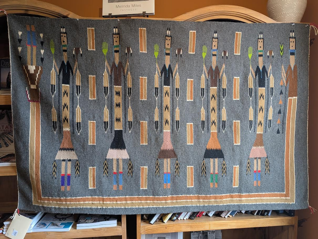 Navajo Yei Rug, 65"x43"