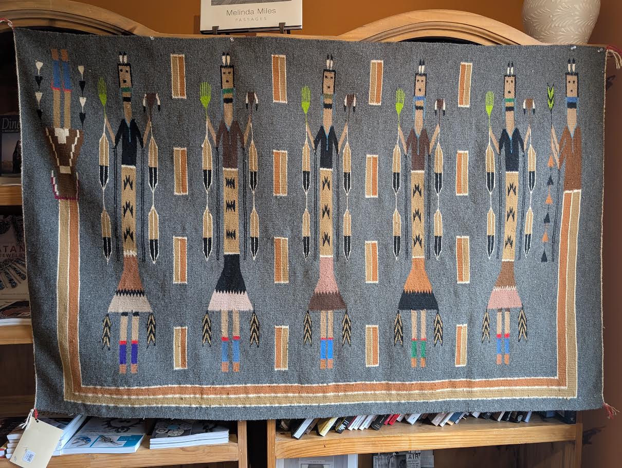 Navajo Yei Rug, 65"x43"