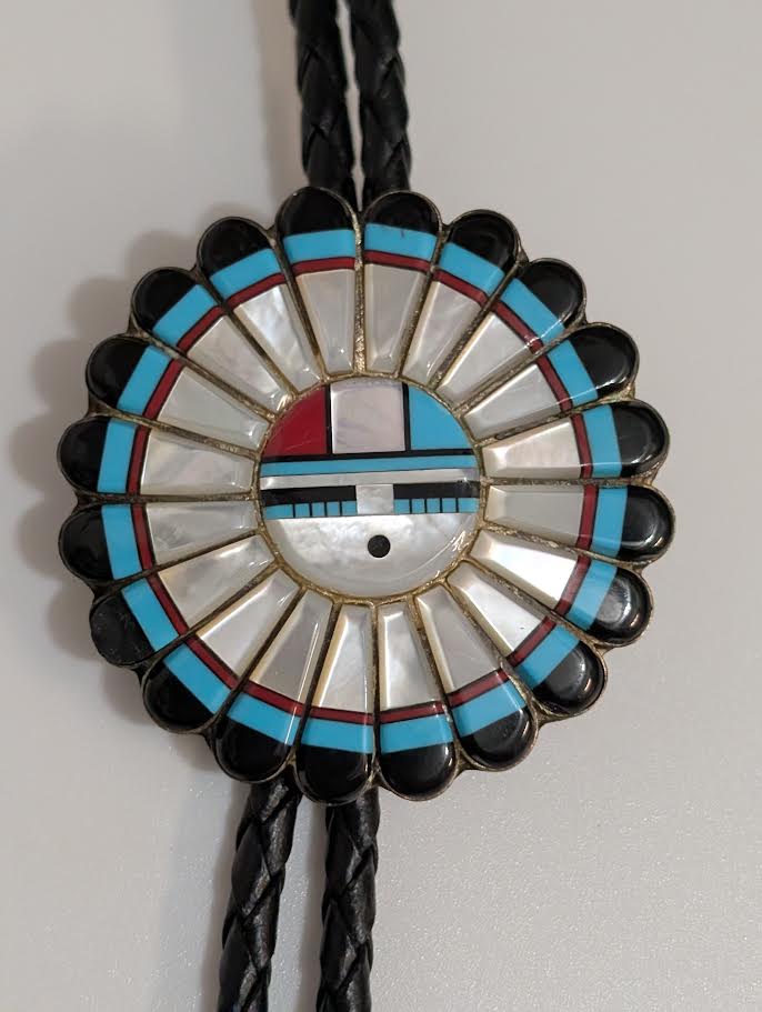 Zuni Inlay Sun God Bolo