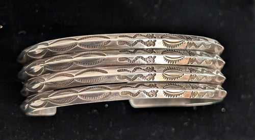 1950's Bracelet w Snakes, Sterling Silver