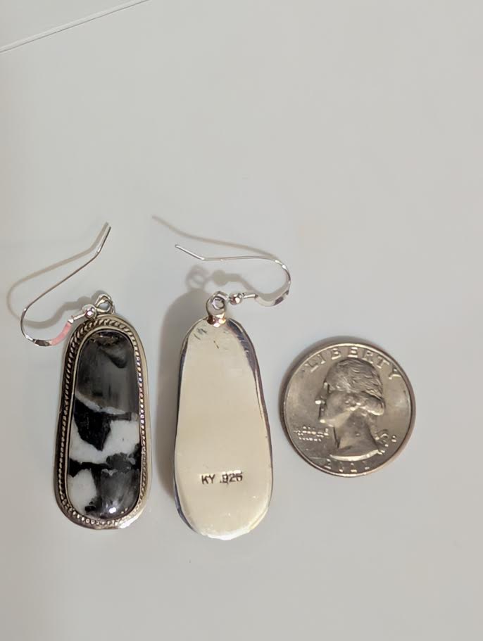White Buffalo Earrings, KY .925