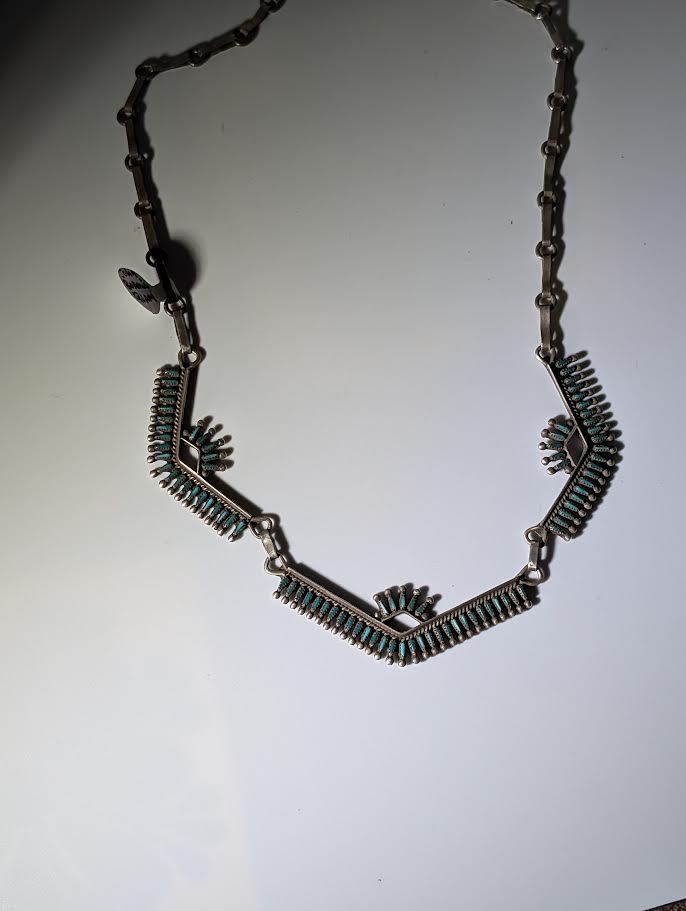 Turquosie Zuni Needle Point Necklace