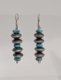 Sterling Silver and Turquosie Bead Earrings