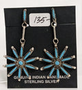 Turquoise Needle point Star earrings