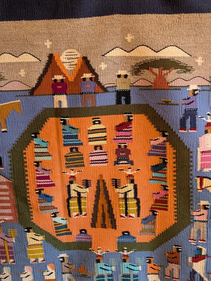 Pictorial Navajo  Rug, 3'x5', CA. 1985