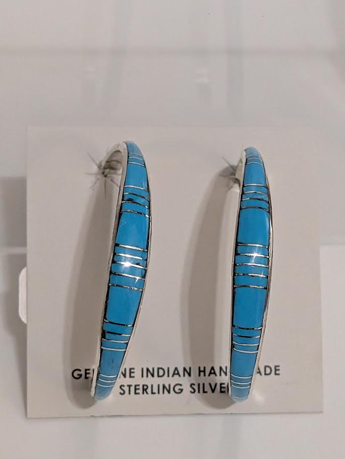 Lg Inlay Turq. Hoops, K Peina