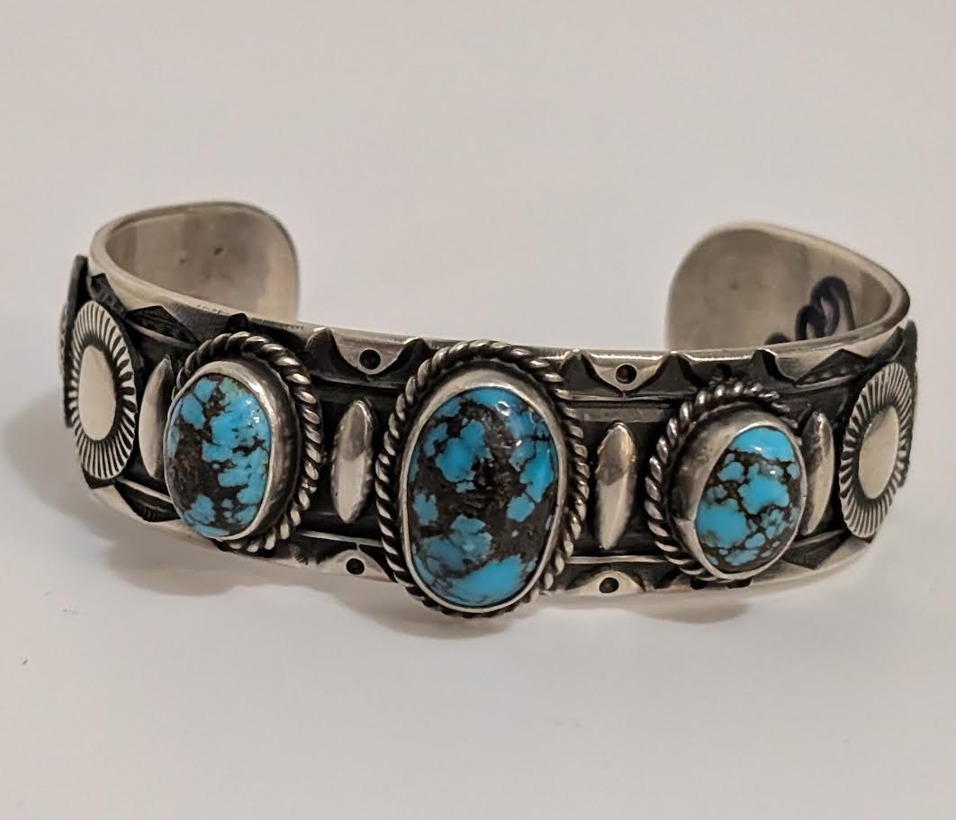 Roland Dixson Bracelet Sterling Silver and Turquoise