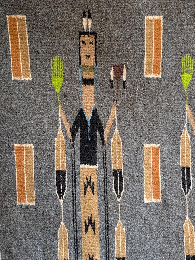 Navajo Yei Rug, 65"x43"