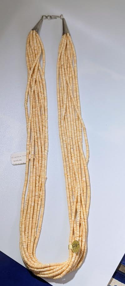 Santa Domingo bead necklace, 10 Strand