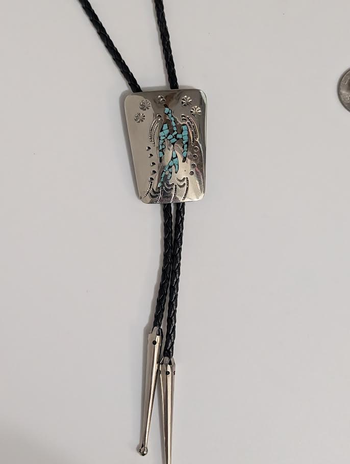 Turquoise Chip Inlay Bolo