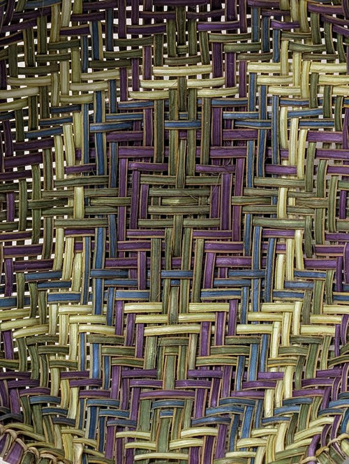 10"Hopi Basket, S Tenakhongva, Purple, Green Blue