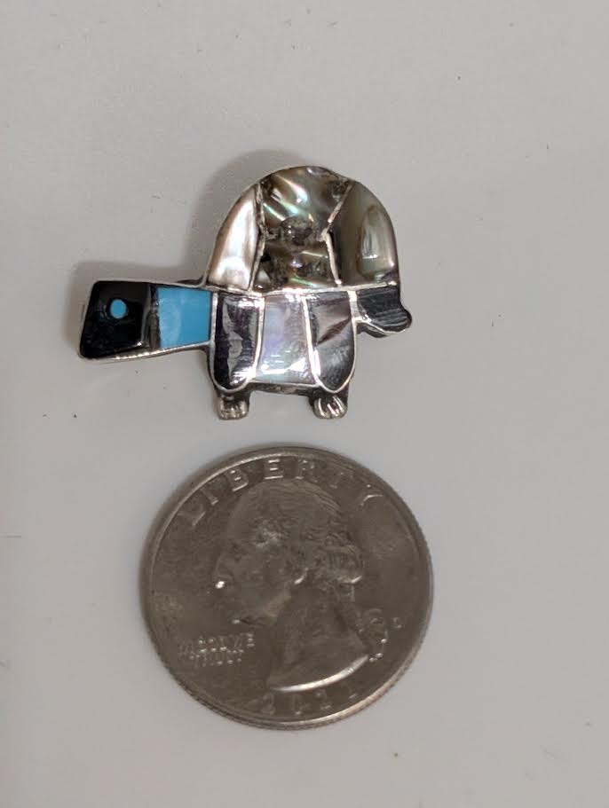 Inlay Turtle Pin/Pendant, K Shebola
