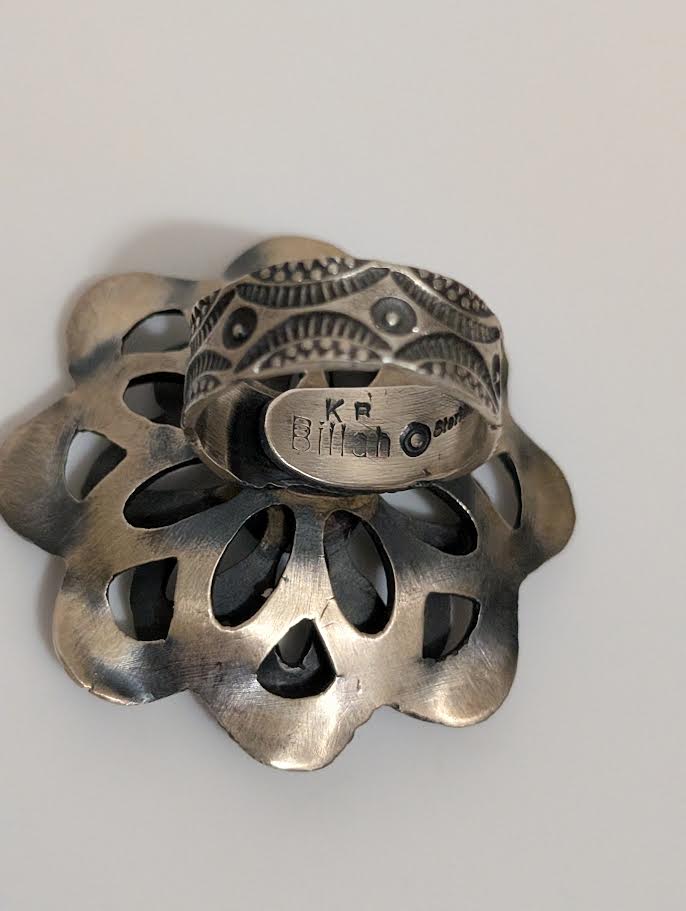 Flower Ring w Turquoise, KR Billah