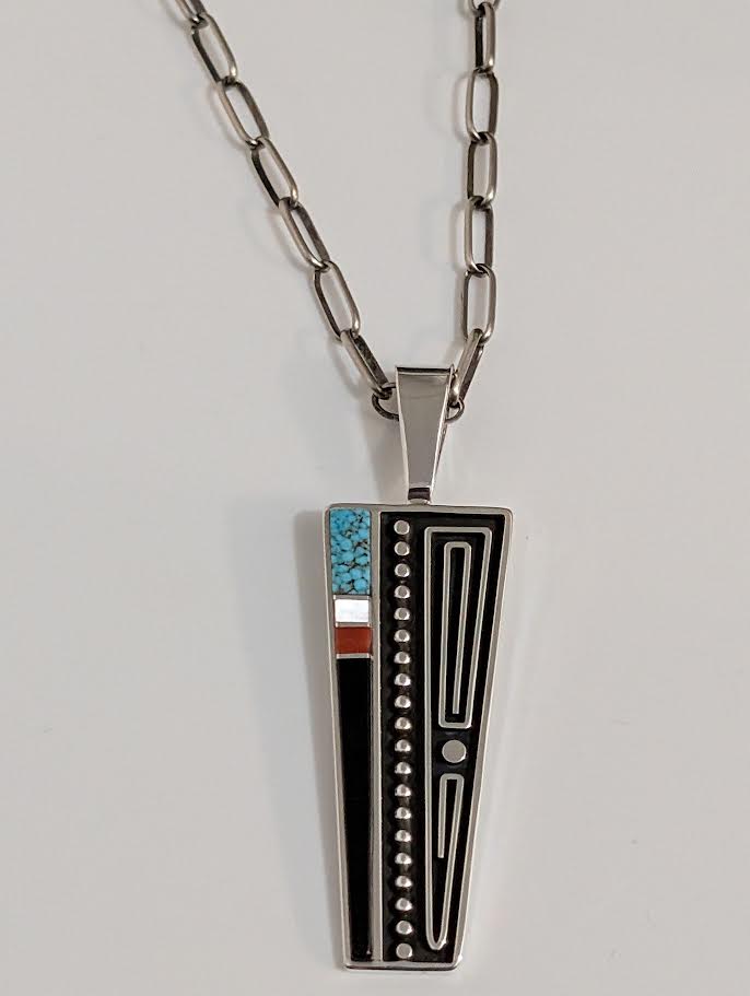 Albert Nells Pendent w Navajo Chain, 8/2026