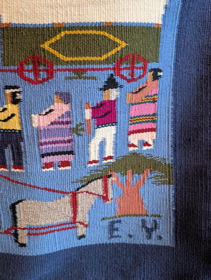 Pictorial Navajo  Rug, 3'x5', CA. 1985