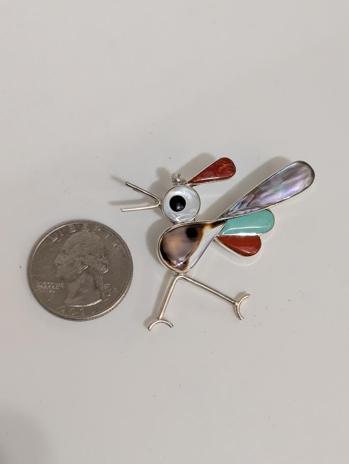 Roadrunner Pin/Pendant, Kelly Eddakie