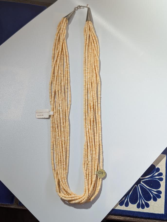 Santa Domingo bead necklace, 10 Strand