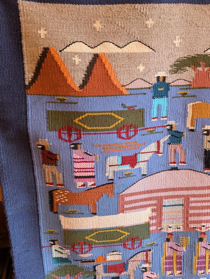 Pictorial Navajo  Rug, 3'x5', CA. 1985