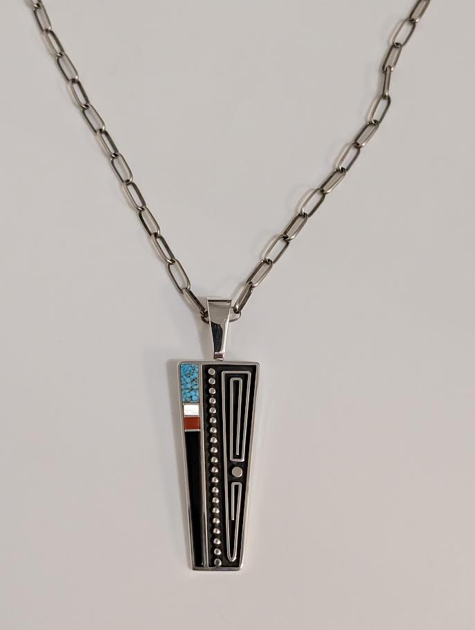 Albert Nells Pendent w Navajo Chain, 8/2026