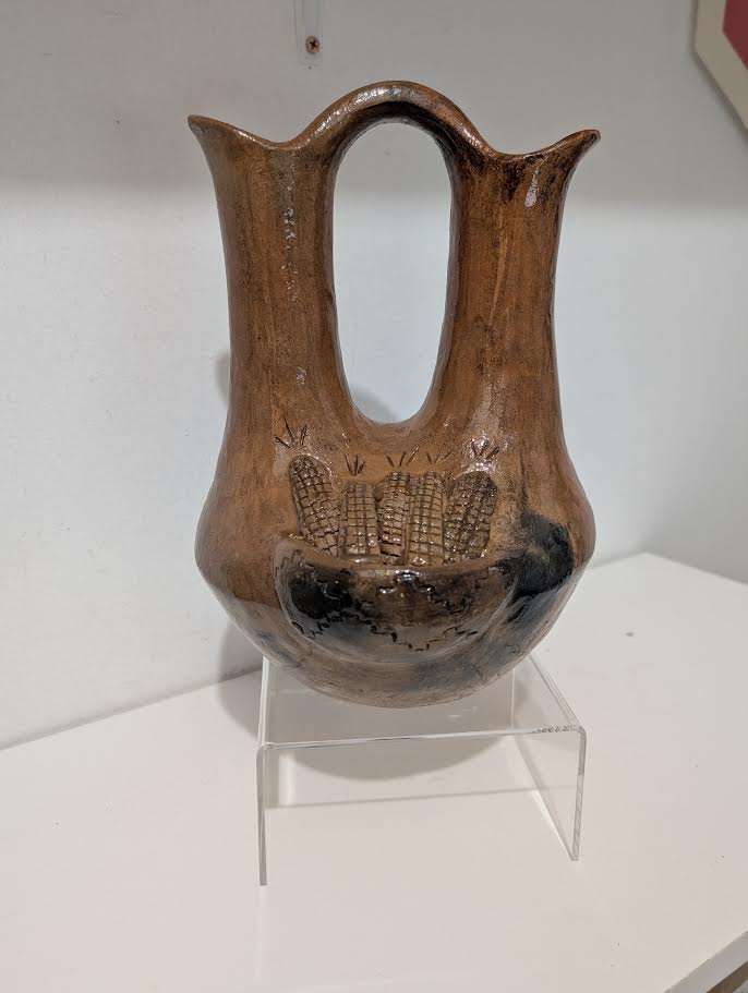 Navajo Wedding Vase w Corn, Wanda Herder