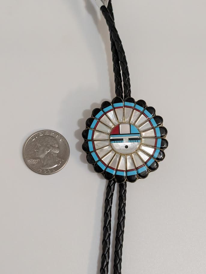 Zuni Inlay Sun God Bolo