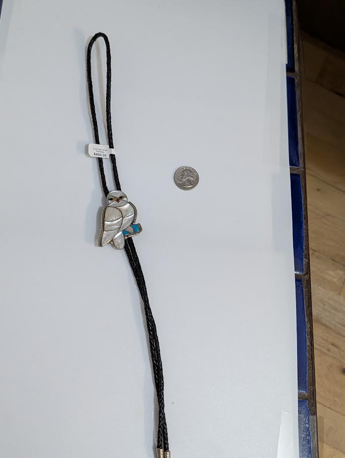 Zuni Inay White Owl Bolo