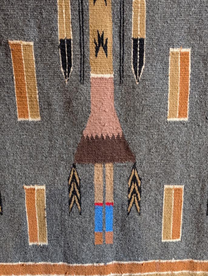 Navajo Yei Rug, 65"x43"