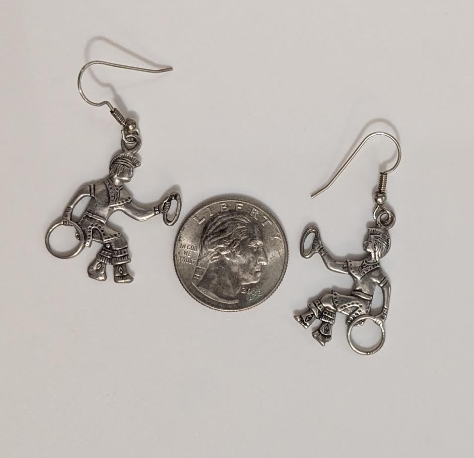 Sterling Silver Hoop Dancer Earrings