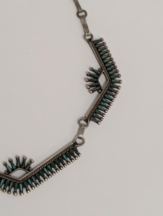 Turquosie Zuni Needle Point Necklace