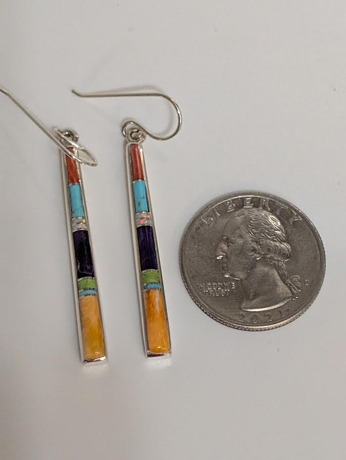 Inlay Dangle Earrings