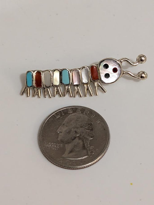 Catapillar Pin, Zuni