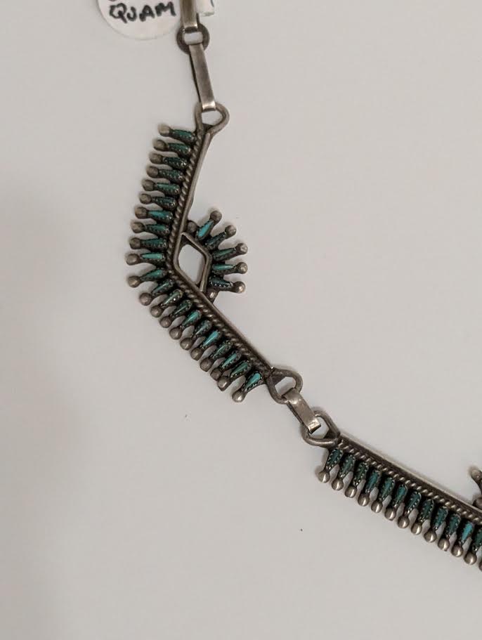 Turquosie Zuni Needle Point Necklace