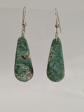 Light Green Turquoise Slab Earrings