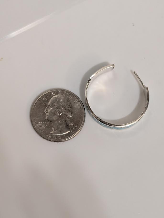 Inlay Turquoise Hoops, Tina Haloo