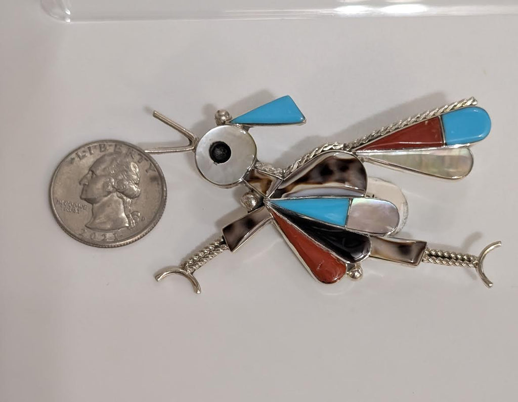 2"x3" Carolyn Eddaki Roadrunner Pin/Pendant