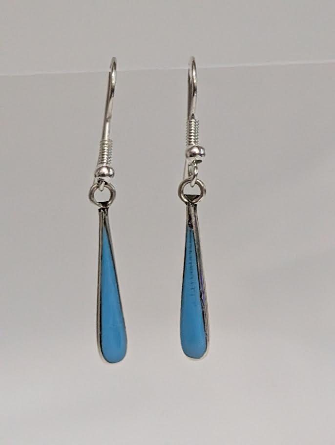 Teardrop Shaped Turquoise Earrings