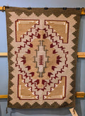 Navajo Rug Ganado Handcarded&Spun43x62(Alice Mae Curley)